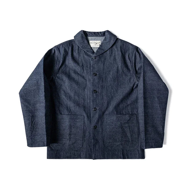 Chaqueta de trabajo de cubierta para marineros, vaquera, vintage, Rugged Bronson 1922 USN, de mezclilla índigo