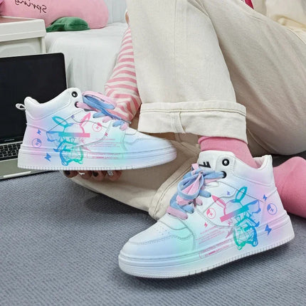 Original cartoon Woman Pokémon princess cute Casual shoes non-slip soft bottom sports White shoes  girlfriend gift