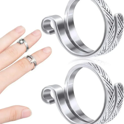 Adjustable Crochet Tension Cute Cat Ring, Beginner Knitting Crochet Hook Ring, Yarn Guide Finger Holders Thimbles Winder Tools