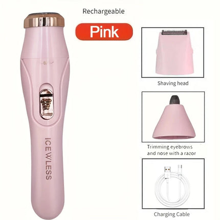 Multi Functional 3-in-1 Shaver, USB Charging, Underarm Hair Removal Device, Women's Home Eyebrow Trimmer, Nose Hair Trimmer