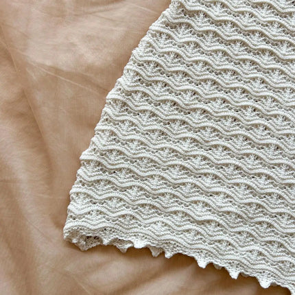 White Crochet Halter Neck Sleeveless Dress