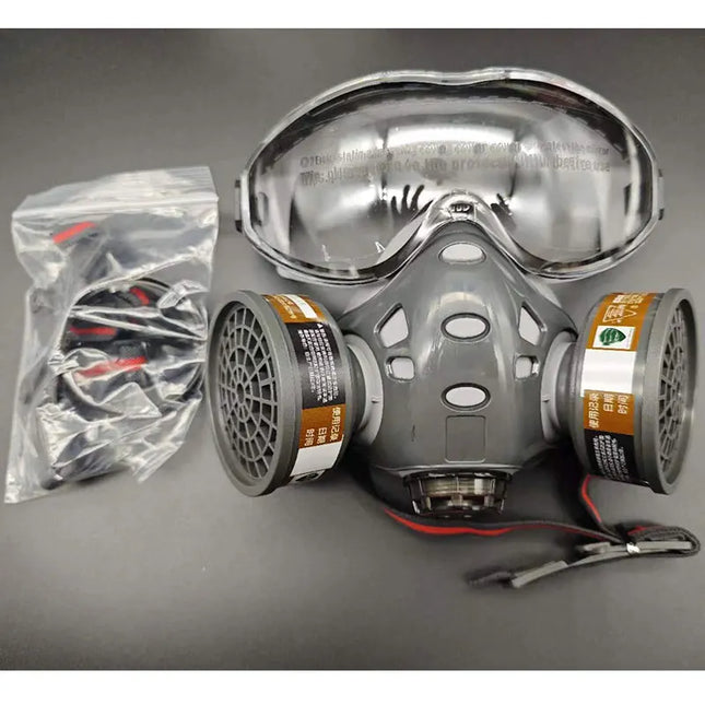 Full/Half Face Gas Mask Respirator With Safety Glasses Paint Dustproof Pesticide Decoration Formaldehyde And Filter Accessories