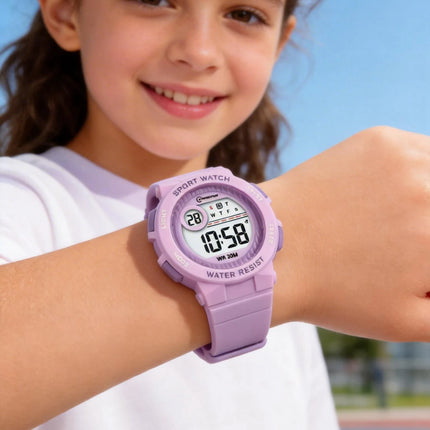 OHSEN Kids Sport Watches 30M Waterproof Pink Silicone Electronic Wristwatch Stopwatch Children Digital Watch For Boys Girls