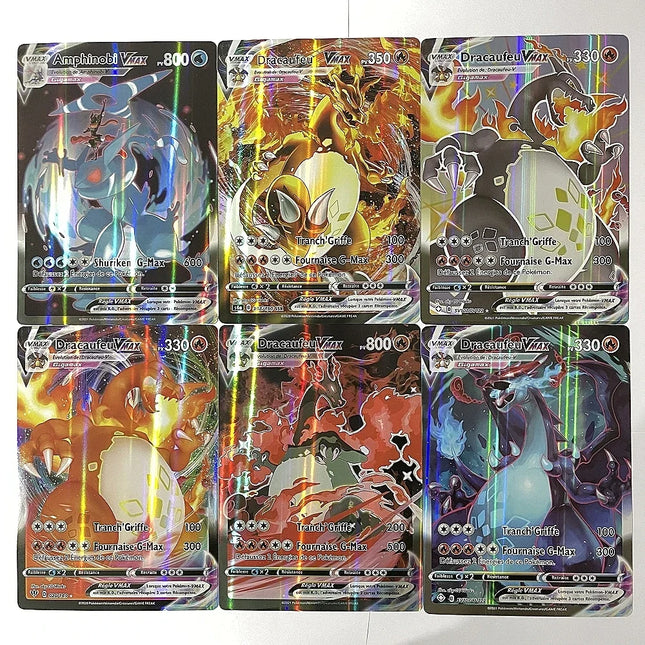 2024 Übergroße Pokemon-Karten 30 Stück Jumbo-Karten Vmax Vstar GX Arceus Pikachu Glurak Super Glänzende Seltene Karte Geburtstagsgeschenk