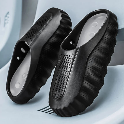 Summer Men Half Slippers Outdoor Breathable Couple Beach Shoes Platform Lightweight Soft Men Sandals Women Garden Casual Shoes