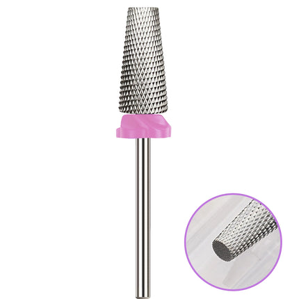NotNoot 1pc Nail Drill Bit Carbide Cross Tapered Nail Bits 3/32" Nail Drill Accessories Manicure Gel Polish Removal Tool - XF