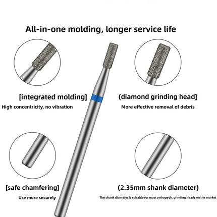 Column Diamond Burr Nail Drill Bits Rotary Russian Cuticle Bit Electric Milling Cutters Manicure Drill Nails Accessories Tool