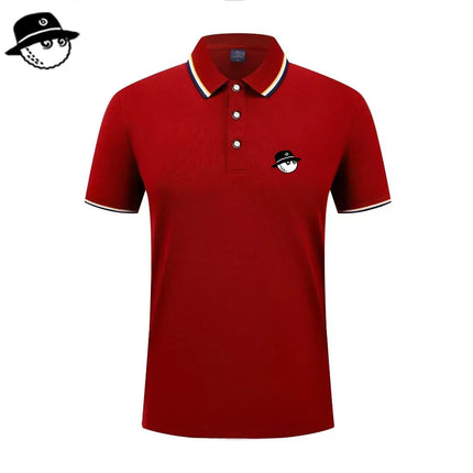 Men Summer Fashion Slim Fit Sport Short Sleeve 100% Polyester Polo Shirt Fake Pocket Decoration Casual Sport Golf Polo Shirt