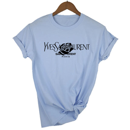 Luxury brand Brand Alphabet Printed Crew Neck Clothing Short Sleeve T-Shirt Trend Summer