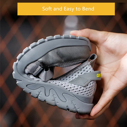 Breathable Summer safety shoes anti-puncture safety work sneakers plastic toe safety shoes 6kv insulated electrician work shoe