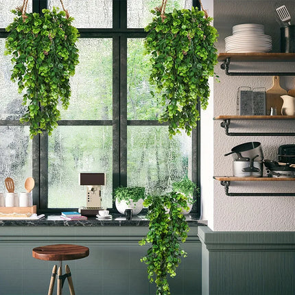 Artificial Flower Vines Simulate Plants Wall Ornaments Outdoor Garden Decorations Hanging Plants Diy Home Outdoor Decor Plant