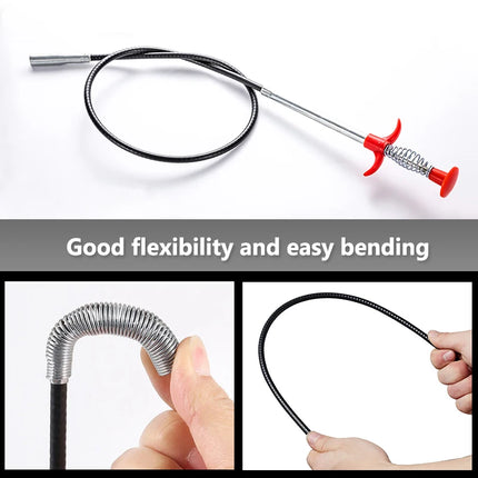 60cm Spring Pipe Dredging Tools, Drain Snake, Drain Cleaner Sticks Clog Remover Cleaning Household For Kitchen - product imag