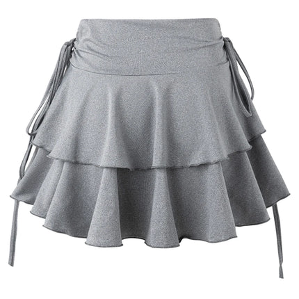 New Solid Color Skirt Women Summer Fashion Outdoor Versatile High Waist Slim Fit Elastic Waist Short Skirt Goods In Stock