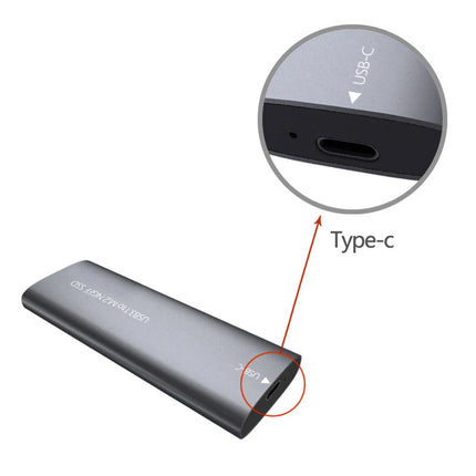 UTHAI M. 2 Hard Drive Case USB3.0 Type-C to M.2 NGFF/NVME Solid-State Drive Case Metal External Portable Hard Drive Case T23