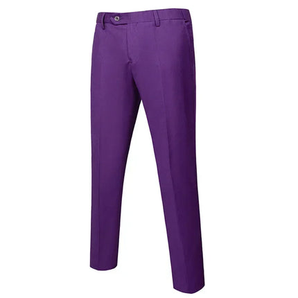 M-6XL Men's Fashion Boutique Solid Color Formal Business Suit Trousers Groom Wedding Dress Men Casual Suit Pants