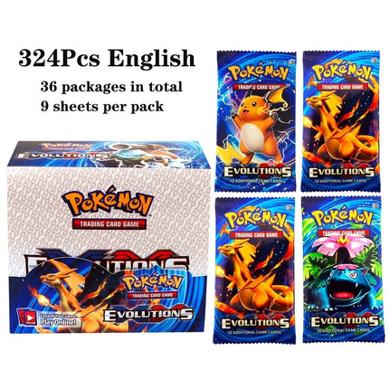 324Pcs Pokemon Cards TCG: Sun & Moon XY Evolutions Booster Box  Collectible Trading Pokemon Card Board Game Prismatic Surging
