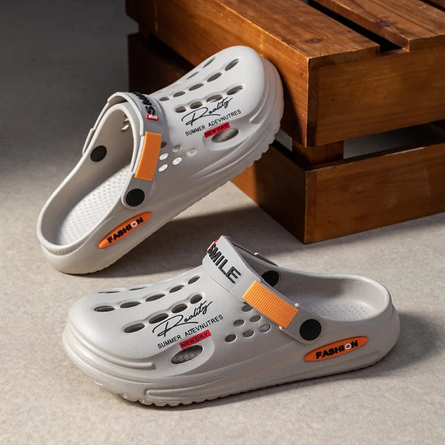 Summer Clogs Sandals 47 Men Clogs EVA Slippers Soft Sole Breathable Beach Slippers Men Home Slippers Outdoor Antiskid Slippers