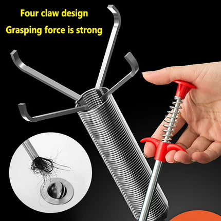 60cm Spring Pipe Dredging Tools, Drain Snake, Drain Cleaner Sticks Clog Remover Cleaning Household For Kitchen - product imag
