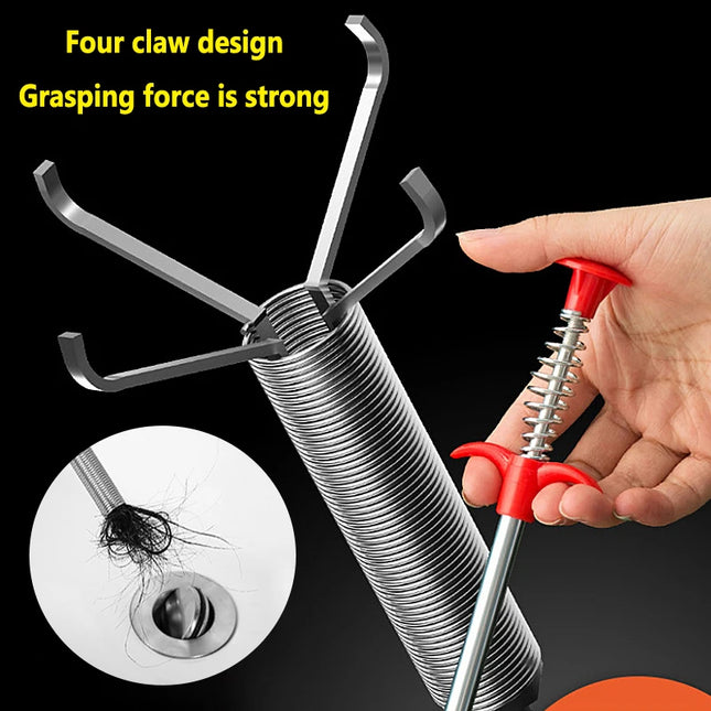 60cm Spring Pipe Dredging Tools, Drain Snake, Drain Cleaner Sticks Clog Remover Cleaning Household For Kitchen - product imag