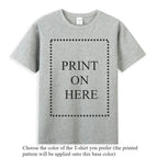 Printed on grey Tee / M