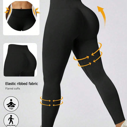 Womens Daily Athletic High Waist Skinny Leggings Tummy Control Hip Lifting Stretch Pants For Yoga Fitness Running Cycling