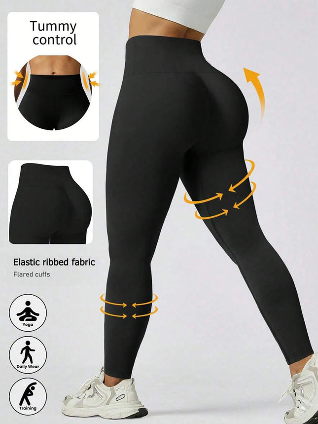 Womens Daily Athletic High Waist Skinny Leggings Tummy Control Hip Lifting Stretch Pants For Yoga - product image 2