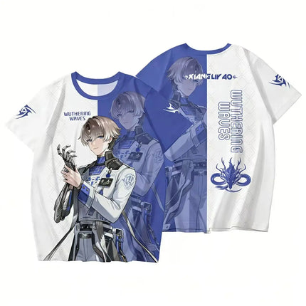 Anime Games Wuthering Waves Hiyuli Cosplay 3D T-shirt Fashion Short Sleeve T shirt Casual Men Women Harajuku Top Summer Clothing