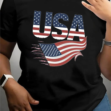 250th Anniversary Print T Shirt Flag USA T-Shirt for Women Casual 1 Pcs Comfortable Crew Neck Short Sleeve Tees Tops Clothes