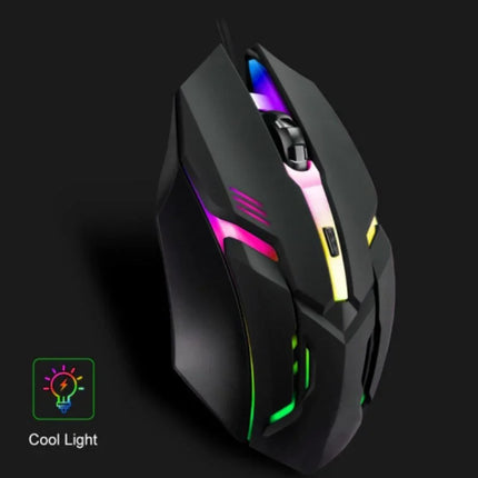 Ergonomic Gaming Mouse, Suitable for Desktop and Laptop Computers, 4-Button USB RGB Backlit Mouse - product image from BSM MA