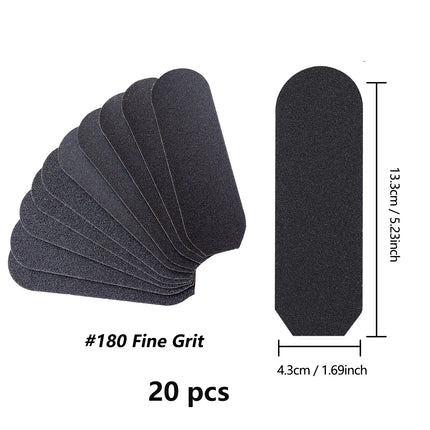 20PCS #80 180 Foot Rasp Profession Feet Care Hard Dead Skin Callus Remover Pedicure File Replacement For Stainless Steel Handle