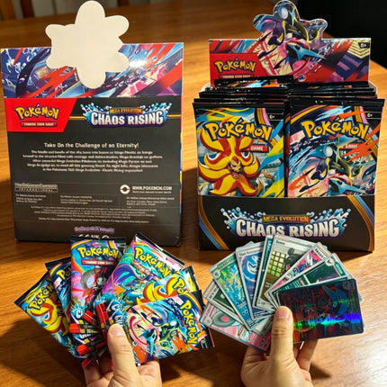 90/360PCS Pokémon Card Packs 151， ASCENDED HEROES 。Evolutions,PALDEAN FATES,English Reinforcement,Battle Transaction Card Gift