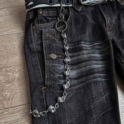 Y2K Micro La Retro Wide Jeans 2006 Leg Pants New High Waist Harajuku Loose Embroidered Women Jeans with Rock Punk Style