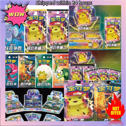 Original Pokemon Card Anime Game Simplified Chinese PTCG Sun&Moon Sword&Shield All Series Cards Booster Packs Toys Children Gift
