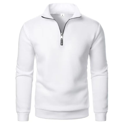 Spring Autumn new Casual Half Zipper stand collar sweatshirt Trend Simple slim men Pullover long sleeve tops Men's sweatshirt