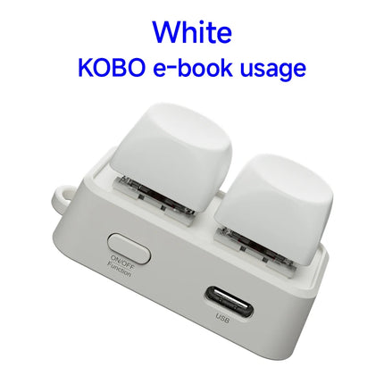 HANLINYUE Free2 Mini Bluetooth Keyboard Page Flipper Supports Kobo Reader and Computer Page Flipper, Bluetooth Remote Control