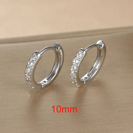 2PCS Tiny Stainless Steel Huggie Small Hoop Earrings For Women Round Circle Punk Unisex Rock Earring Cartilage Piercing Jewelry