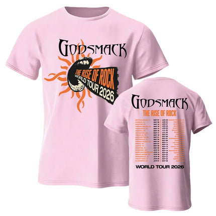 The Rise of Rock World Tour 2026 Tee GODSMACK Design Graphic Merch Short Sleeve Cotton Loose T-shirt Fashion Men Women Tshirts