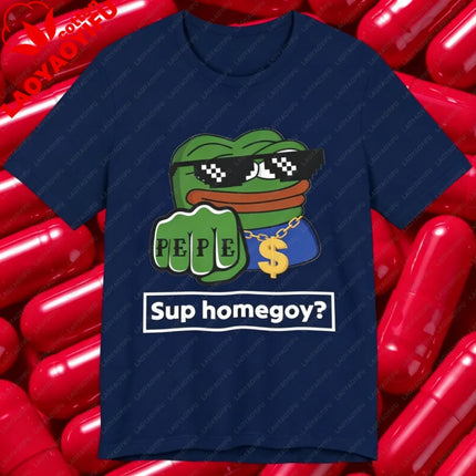 Pepe Frog Thug Tee Graphic Meme Shirt 4chan Bad Goy Harajuku Graphic T Shirts Funny Outdoors High Quality Cotton Short-sleev Top