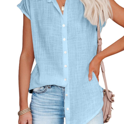 Summer Solid Cotton Linen Shirt Women's Clothing Casual Short Sleeve Tops Tee Ladies T-Shirts Blusas Thin Loose T Shirt Woman