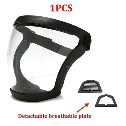 Protective Full Face Shield Mask Transparent Head Eyes Safety Cover Glasses Screen Visors Dustproof Wind Proof Anti-Fog Goggles