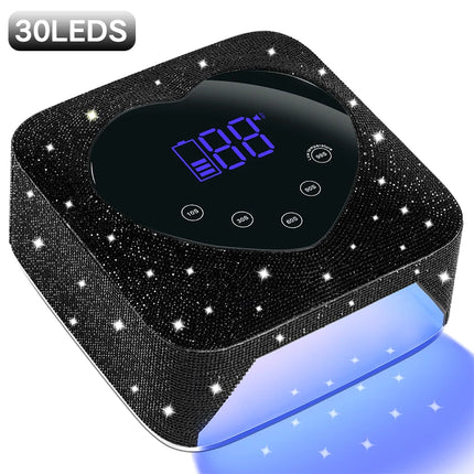 Rechargeable 72W UV LED Nail Lamp For Nails 30LEDS Wireless Gel Polish Curing Lamp With Large Screen Professional Nail Equipment