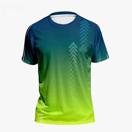 Simple Fashion Geometry Graphic T Shirt For Men Summer Casual Short Sleeve 3D Printed Sports Jersey Loose Quick Dry Running Tees
