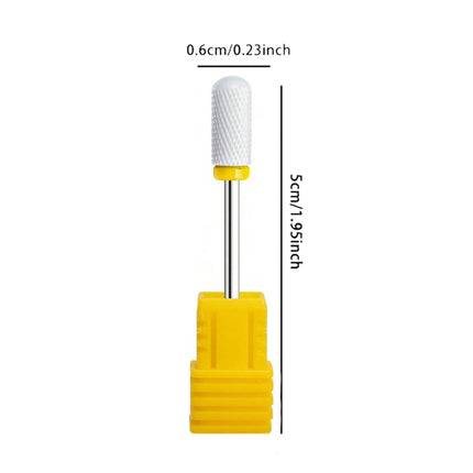 5pcs Ceramic Nail File Drill Bit, Suitable for Removing Gel and Cuticle, Nail Polishing, Professional Nail Tool