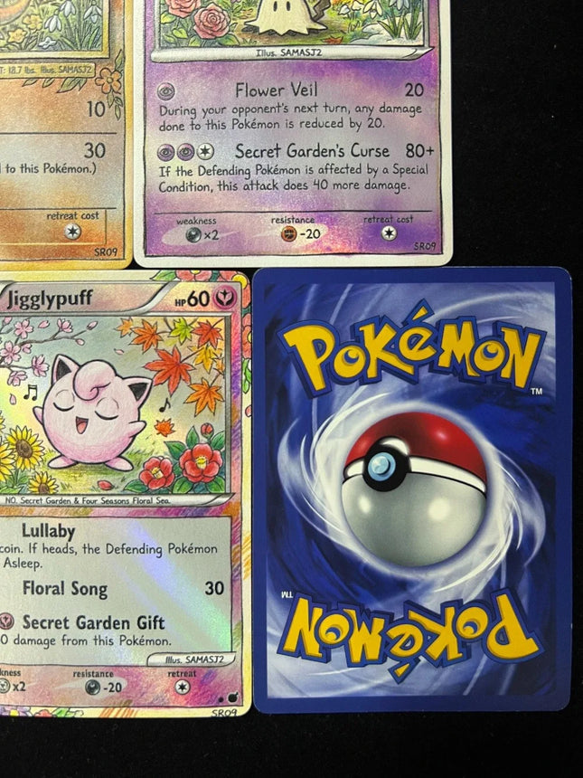 Pokemon PTCG Karten Buntstiftkunststil Glumanda Mimigma Chimpep Pummeluff Shaymin Sammelkarten Seltene Holokarte Geschenk