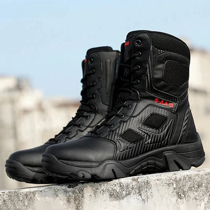 Men's Shoes Winter Men Combat Tactical Boots 2026 New Work Safety Shoes for Men Sneakers Fashion Waterproof Motorcycle Boots