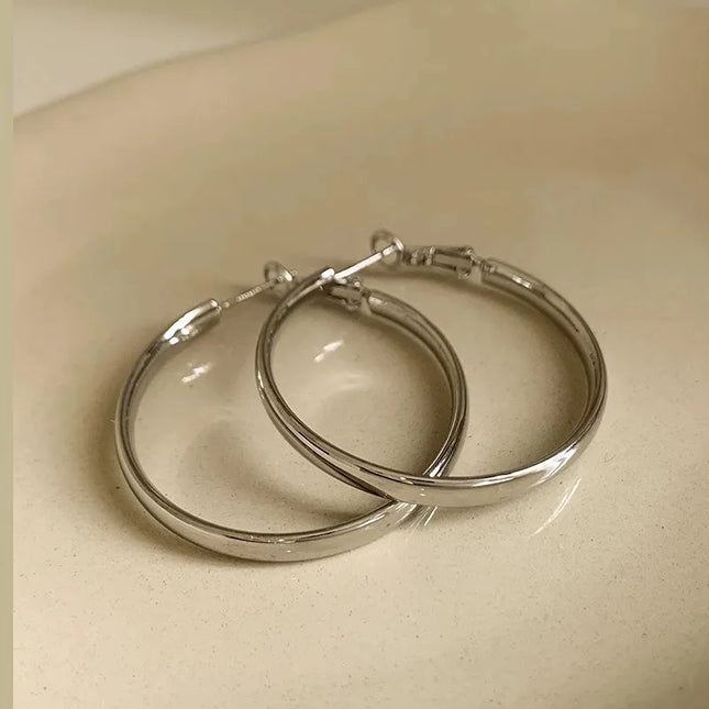 Fashion Large Flat Hoop Earrings Geometric Big Circle Earrings for Women Exaggerate Circle Brincos Punk - product image 7