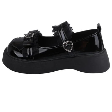 New Fashion Buckle Women's Pumps Spring Autumn Mary Jane Solid Butterfly Knot Platform Casual Round Toe Ladies Shoes