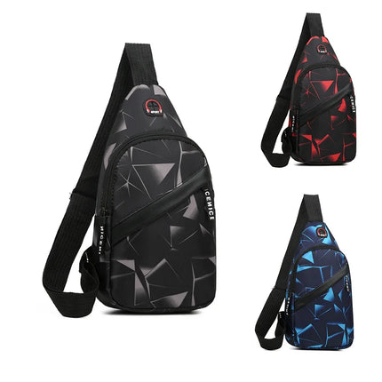 Chest Bag,Men's Casual Waterproof Crossbody Bag, Trendy Sports Bag, Multifunctional Small Bag, Shoulder Bag