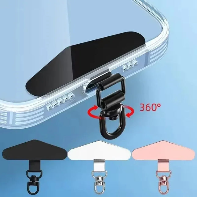 360° Rotation Metal Steel Phone Tether Tab Cell Phone Lanyard Patch Gasket Universal Cellphone Lanyard Safety Connecter Piece