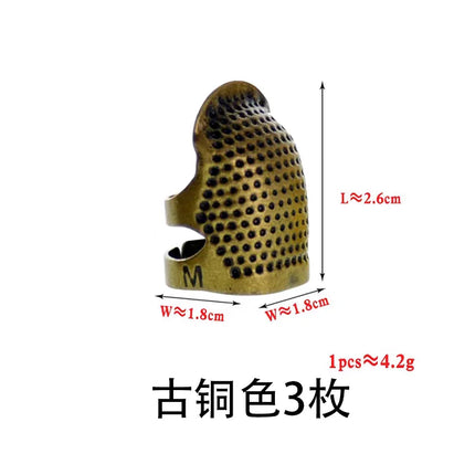 Adjustable Vintage Sewing Thimble, Handmade Non-slip Embroidery against Ring, Vintage Needle Presser Needle Hoop Finger Holder